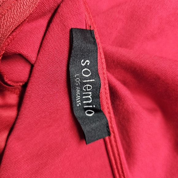 Solemio red bodycon dress size large - Picture 6 of 7